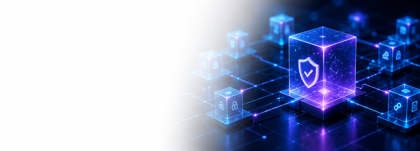 Secure blockchain network of connected, verified blocks