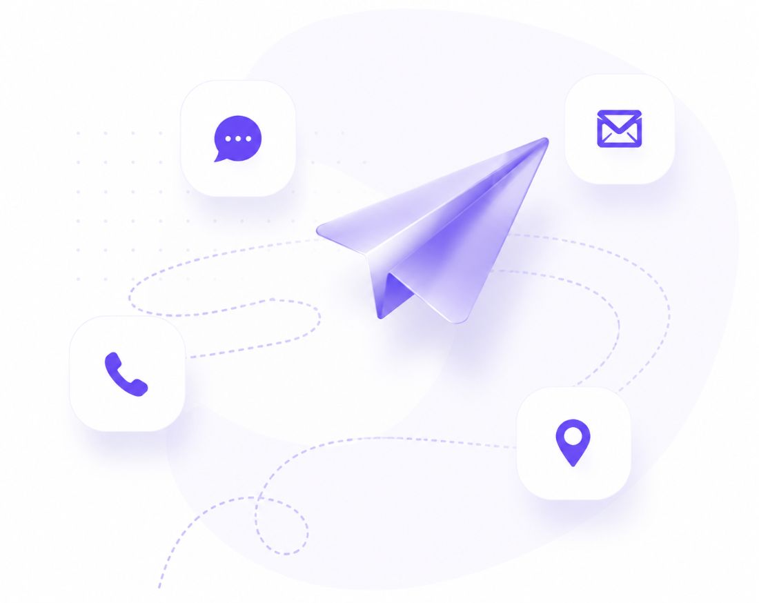Illustration of connected communication channels reaching Arivyam